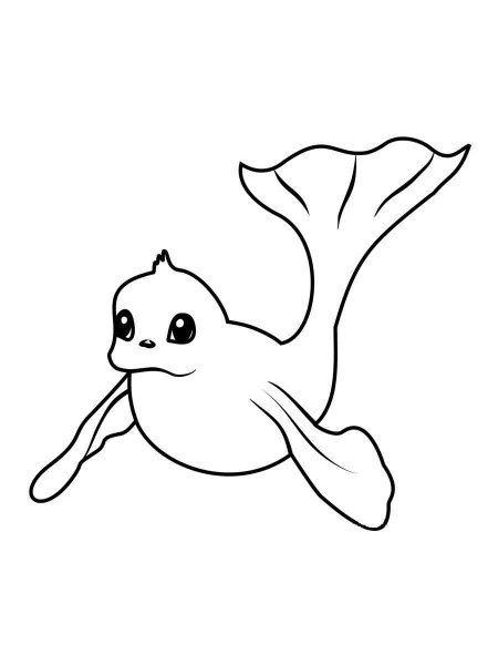 Dewgong Pokemon coloring pages - Free Printable