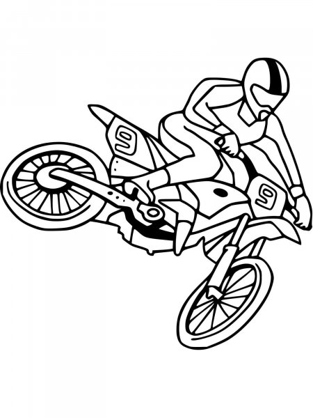 Dirtbike coloring pages - Free Printable