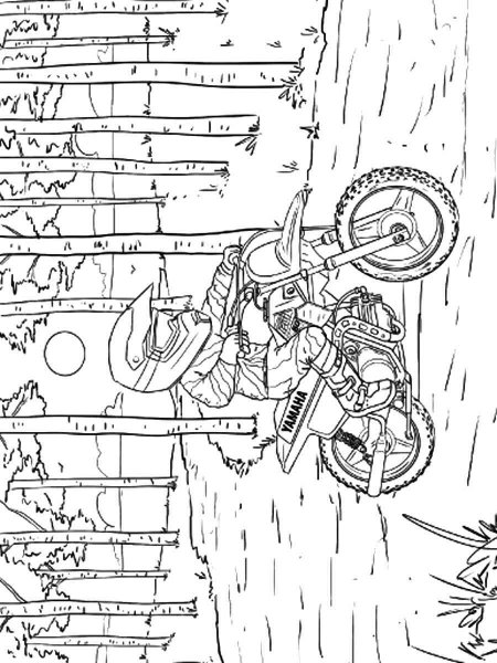 Dirtbike coloring pages - Free Printable