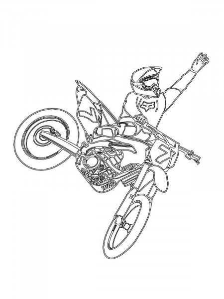 Dirtbike coloring pages - Free Printable