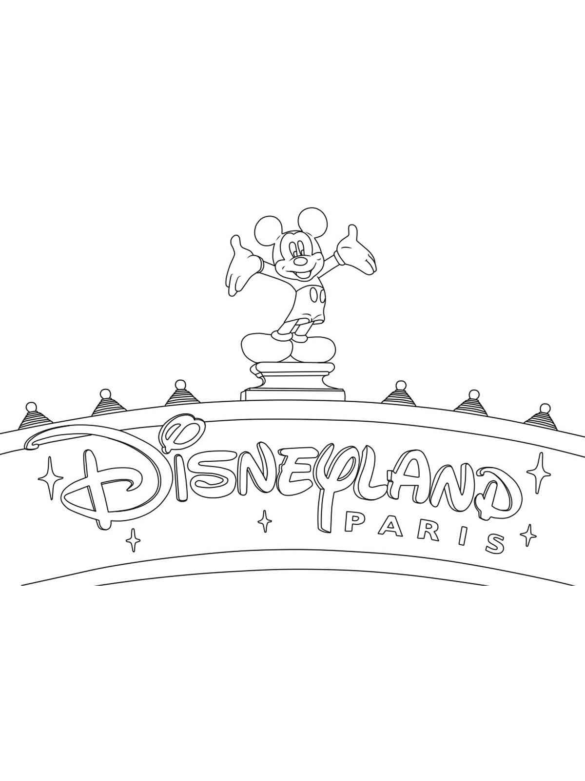 Disneyland Coloring Page Free Printable