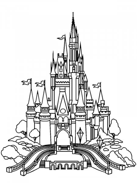 Disneyland coloring page - Free printable