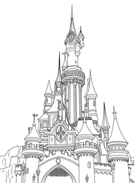 Disneyland coloring page - Free printable