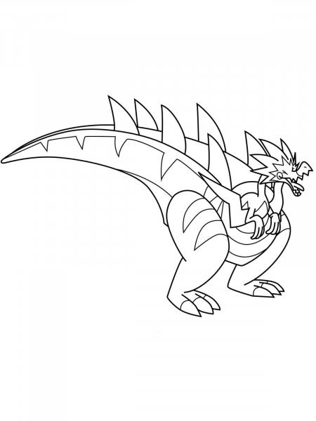 dracozolt coloring page transparent png pokemon