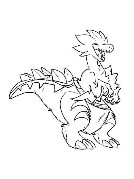 Dracozolt Pokemon coloring pages - Free Printable