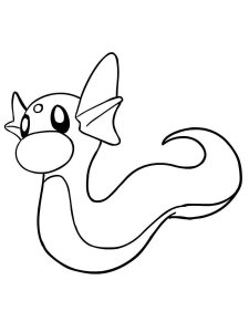 Dratini Pokemon coloring pages - Free Printable