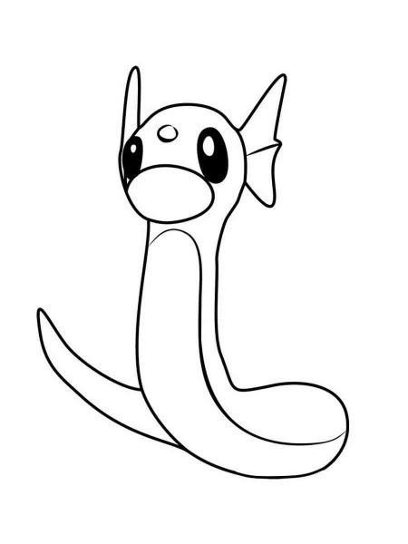 Dratini Pokemon Coloring Pages Free Printable