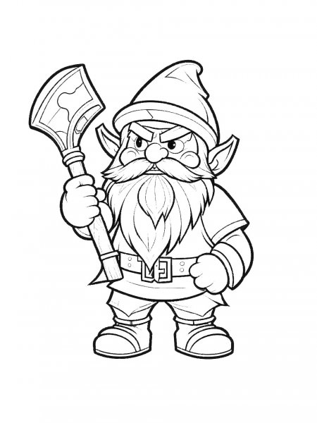 Dwarf coloring pages