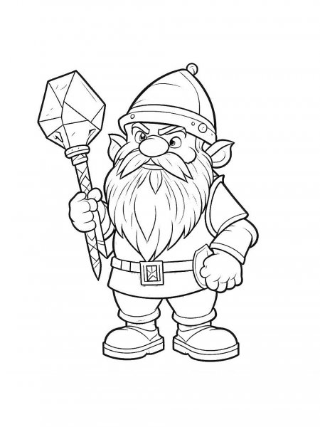 Dwarf coloring pages