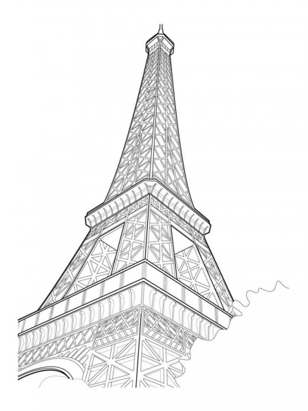Eiffel Tower coloring pages