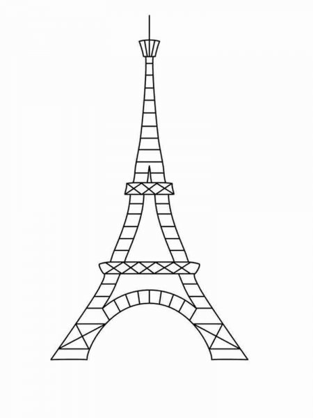 Eiffel Tower coloring pages