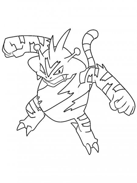 Electabuzz Pokemon Coloring Pages - Free Printable