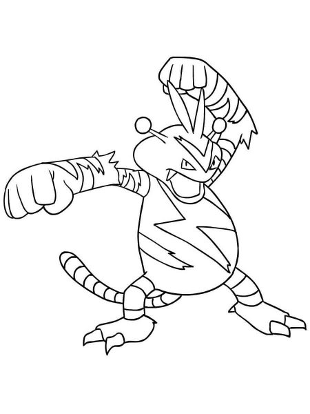 Electabuzz Pokemon coloring pages - Free Printable