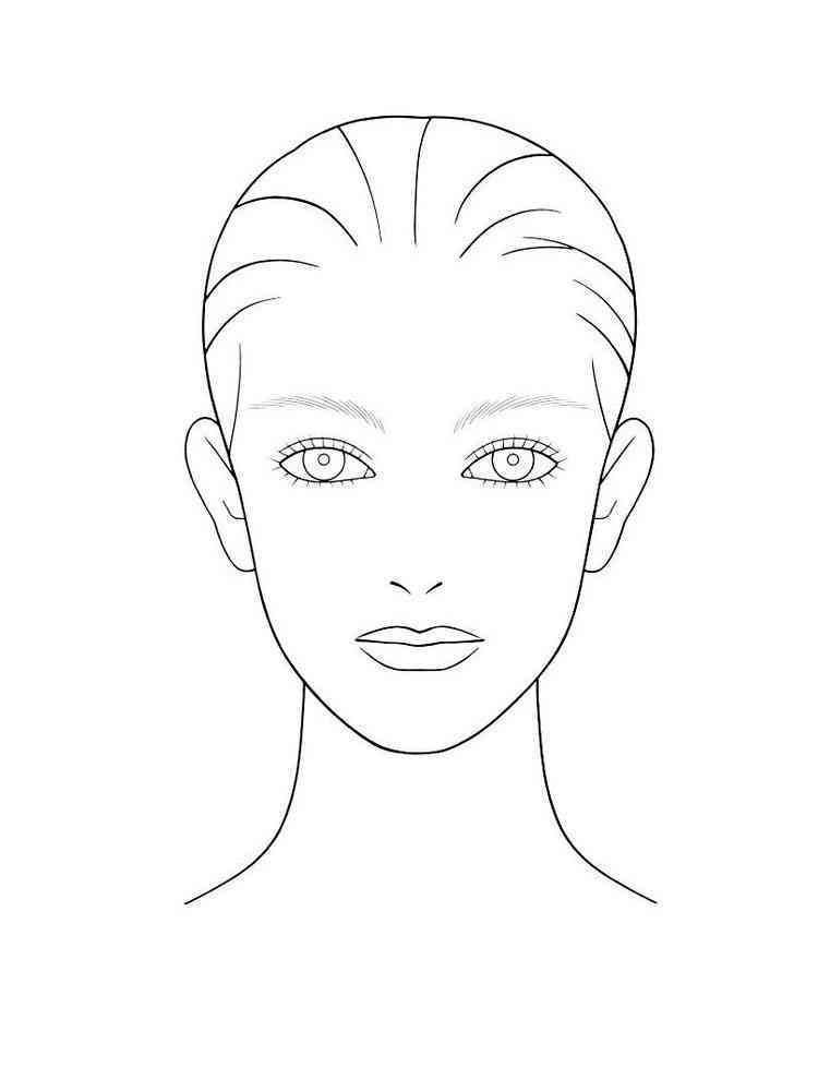 Coloring Pages Face - a collection of different images of boys and girls. 