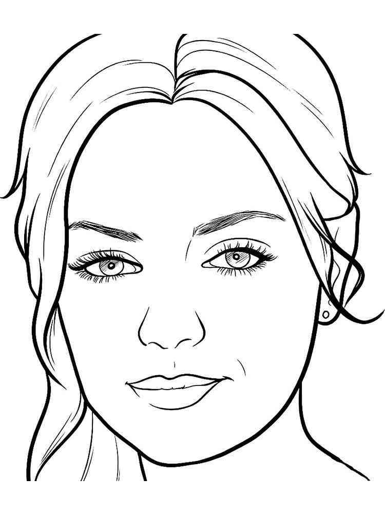 Coloring Page Of A Face Coloring Pages