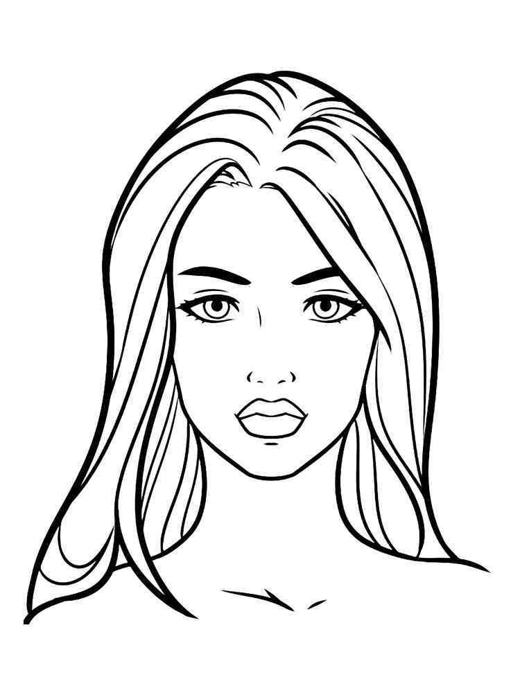 Face Coloring Pages Sad Print Sketch Coloring Page