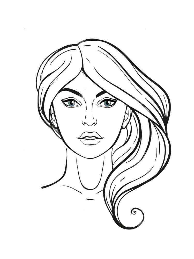Face Drawing Coloring Page