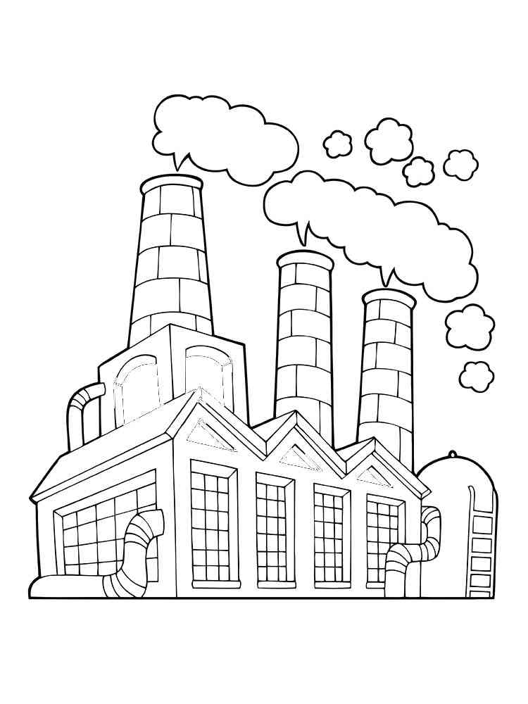 Factory coloring pages
