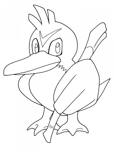 Pokemon Farfetch'd coloring pages - Free Printable