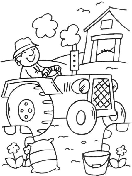 Farmer Coloring Pages