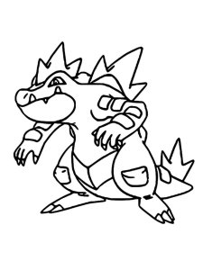 Exploud Feraligatr coloring pages - Free Printable