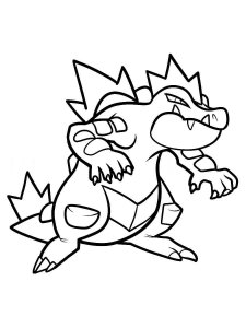 Exploud Feraligatr coloring pages - Free Printable