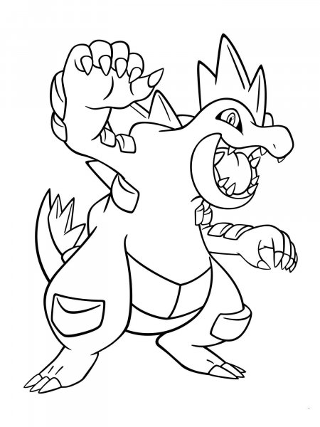 Exploud Feraligatr coloring pages - Free Printable