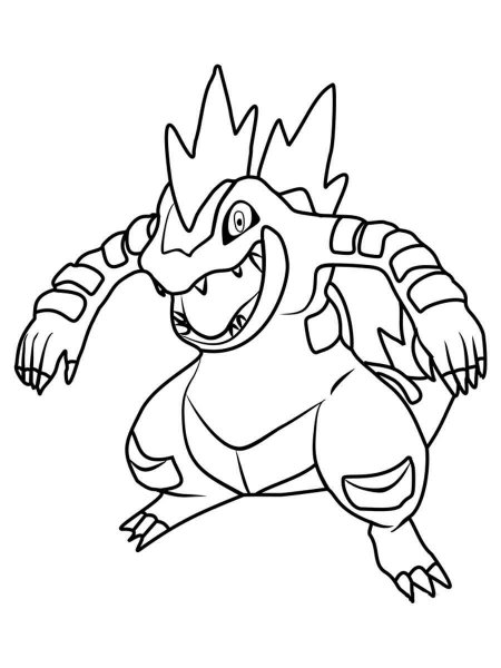 Exploud Feraligatr coloring pages - Free Printable