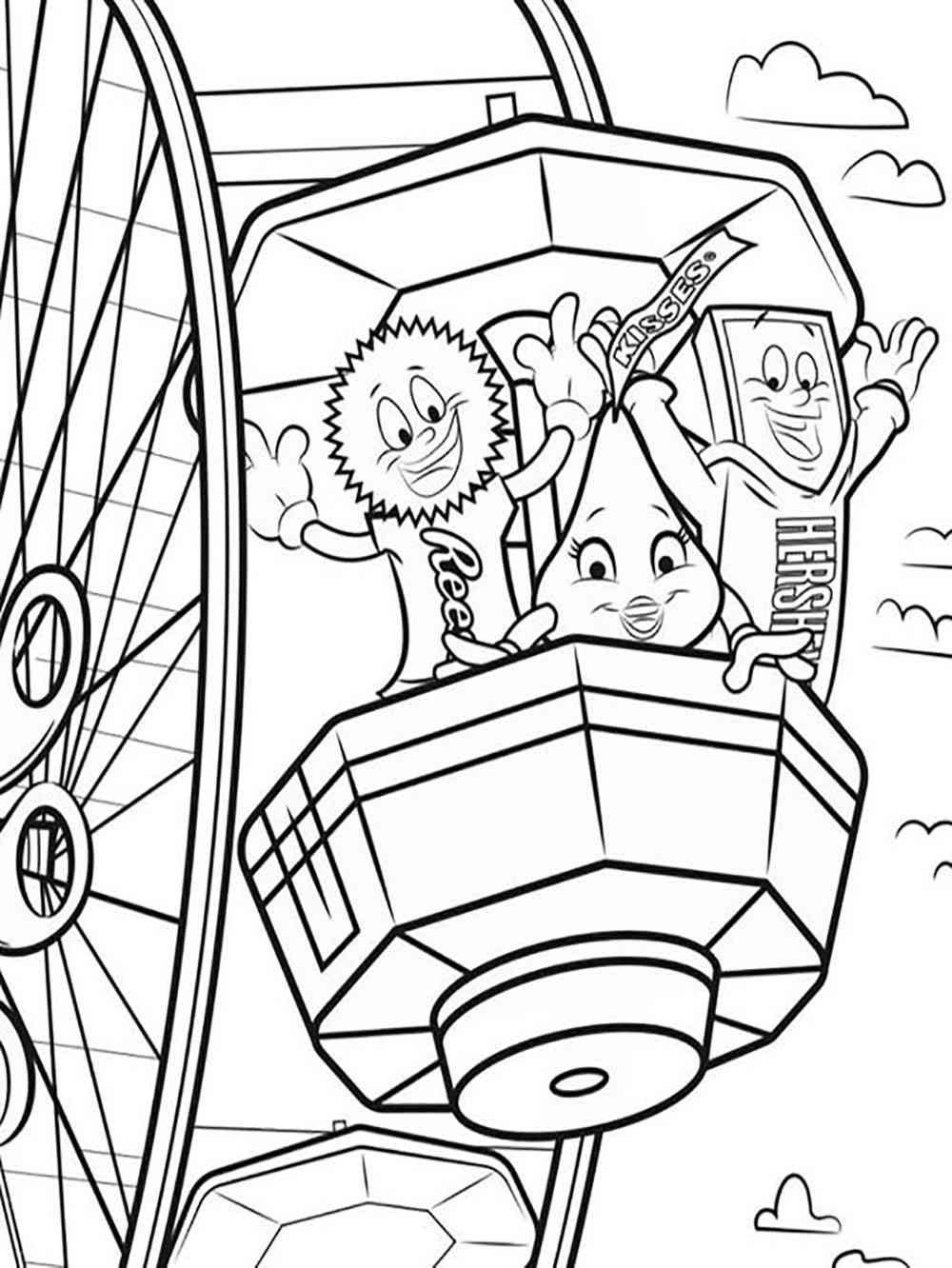 Ferris Wheel coloring pages