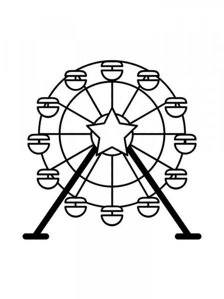 Ferris Wheel coloring pages