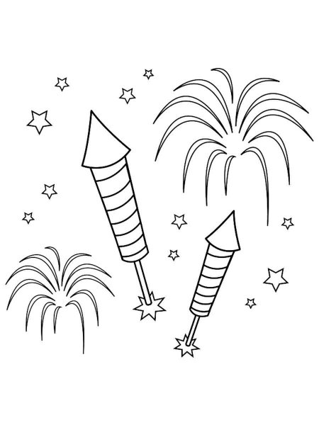 Fireworks coloring pages