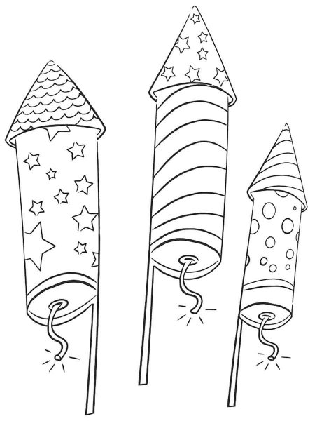 Fireworks coloring pages