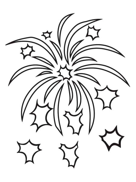 Fireworks coloring pages