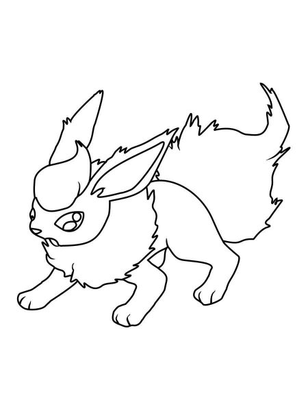 Pokemon Flareon coloring pages - Free Printable