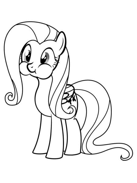 Fluttershy coloring pages