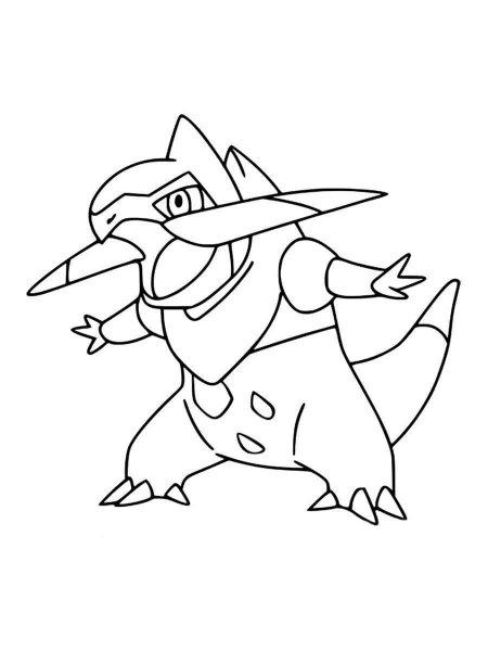 Fraxure Pokemon coloring pages - Free Printable