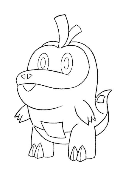 Fuecoco Pokemon coloring pages - Free Printable