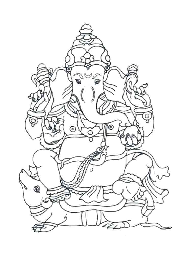 Ganesha coloring pages. Download and print Ganesha coloring pages