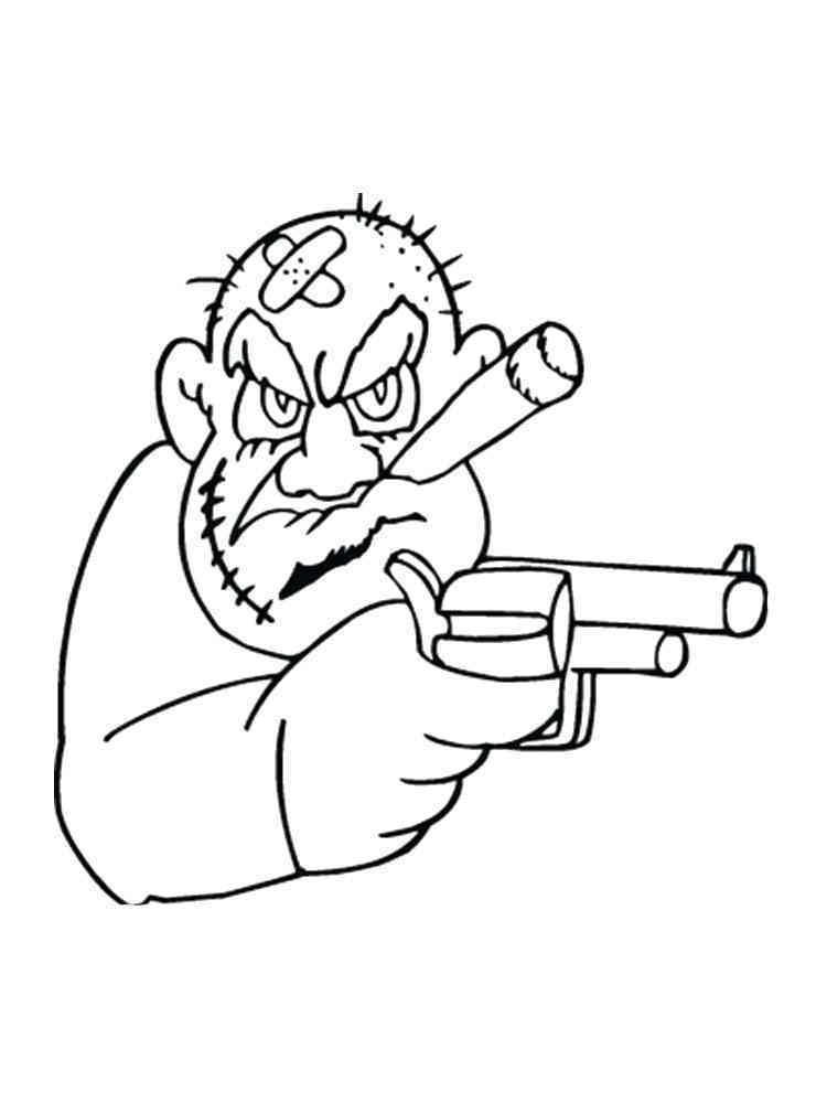 Gangster Gangsta Drawing Girl Coloring Drawings Pages Pencil Line Gun ...