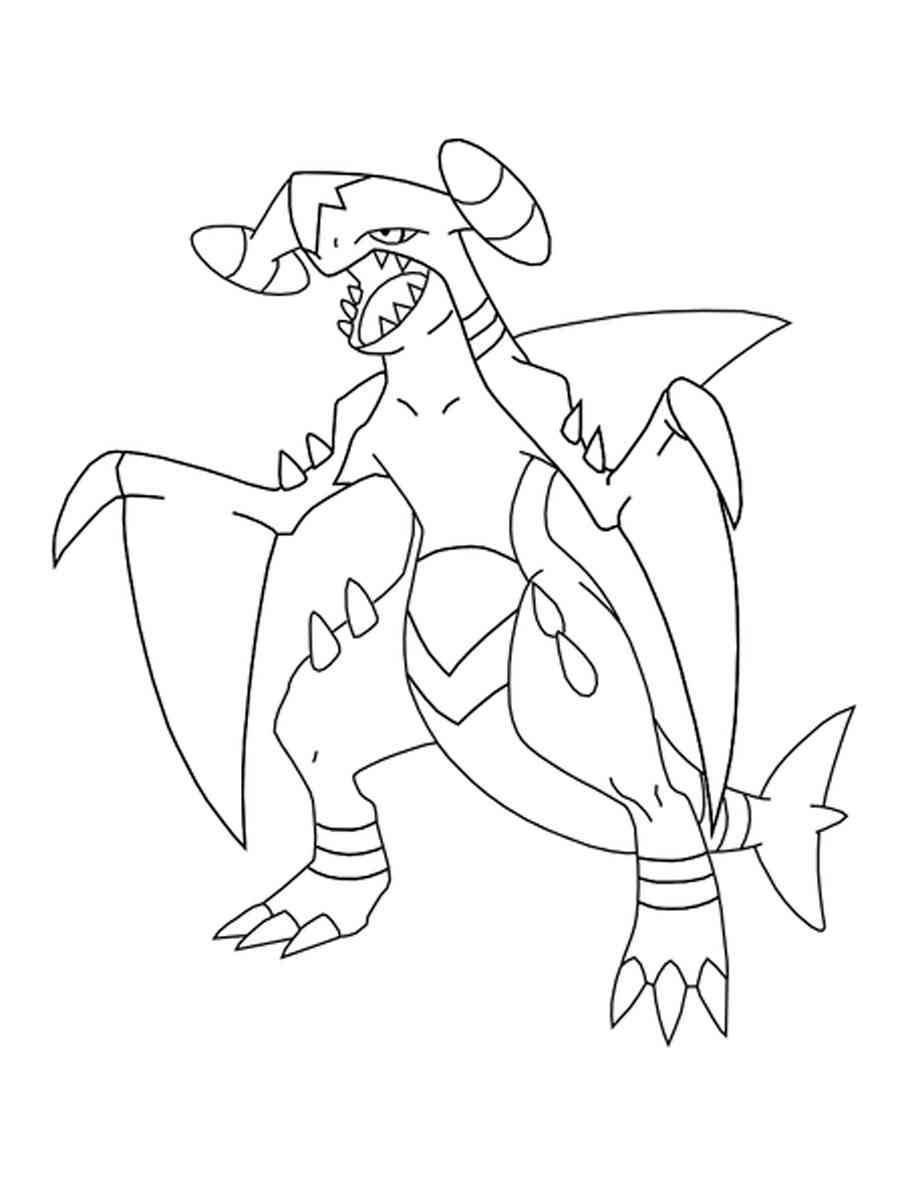 Garchomp coloring page