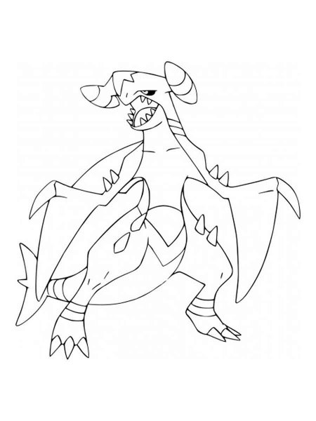 Garchomp Pokemon coloring pages - Free Printable