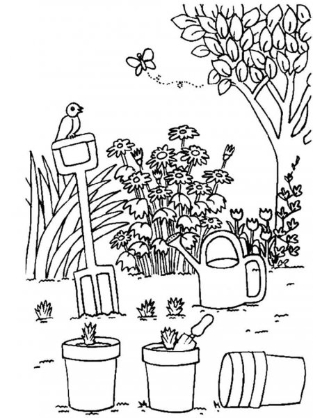 Garden coloring pages