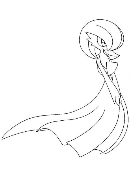 Gardevoir Pokemon coloring pages - Free Printable