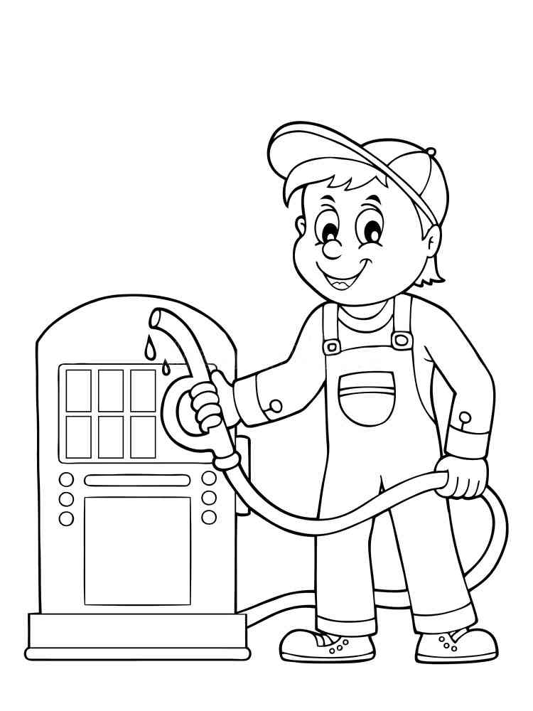 Gas Station coloring pages. Free Printable Gas Station coloring pages.
