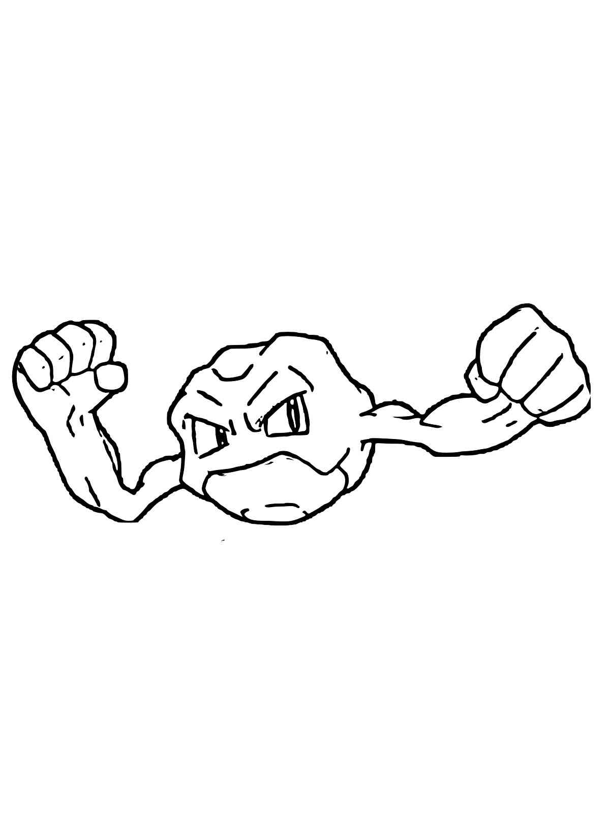 geodude coloring page template pokemon