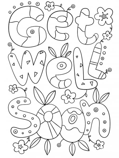 Get Well Soon coloring pages