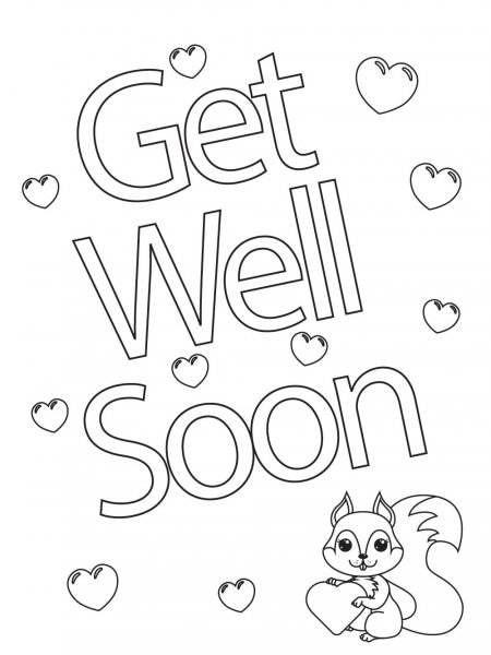 Get Well Soon coloring pages