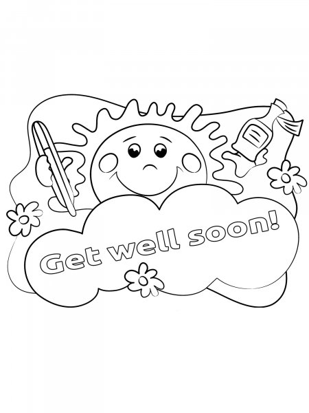 Get Well Soon coloring pages