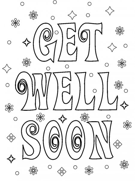 Get Well Soon coloring pages