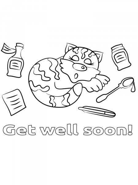 Get Well Soon coloring pages